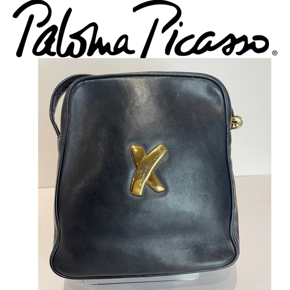 Paloma Picasso Handbags - Paloma Picasso Leather Crossbody Bag With Signature “X” Emblem. EUC